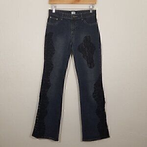 Cache Lace Stretch Jeans Size 2